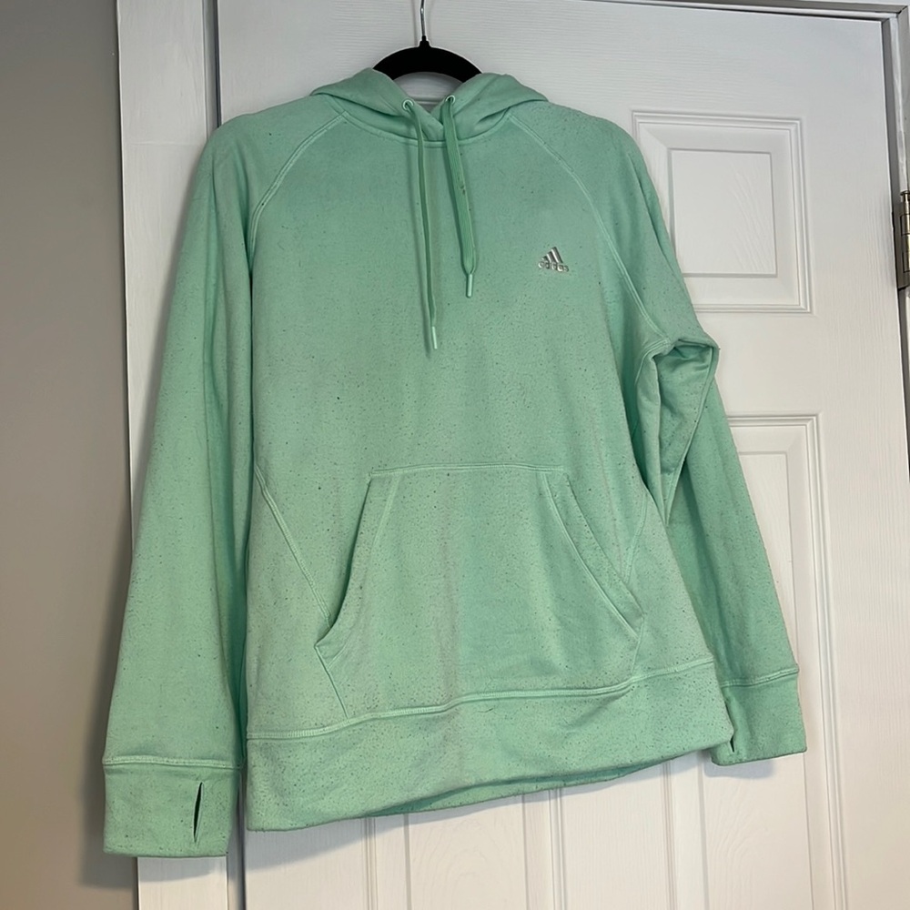 Adidas, hooded sweatshirt.